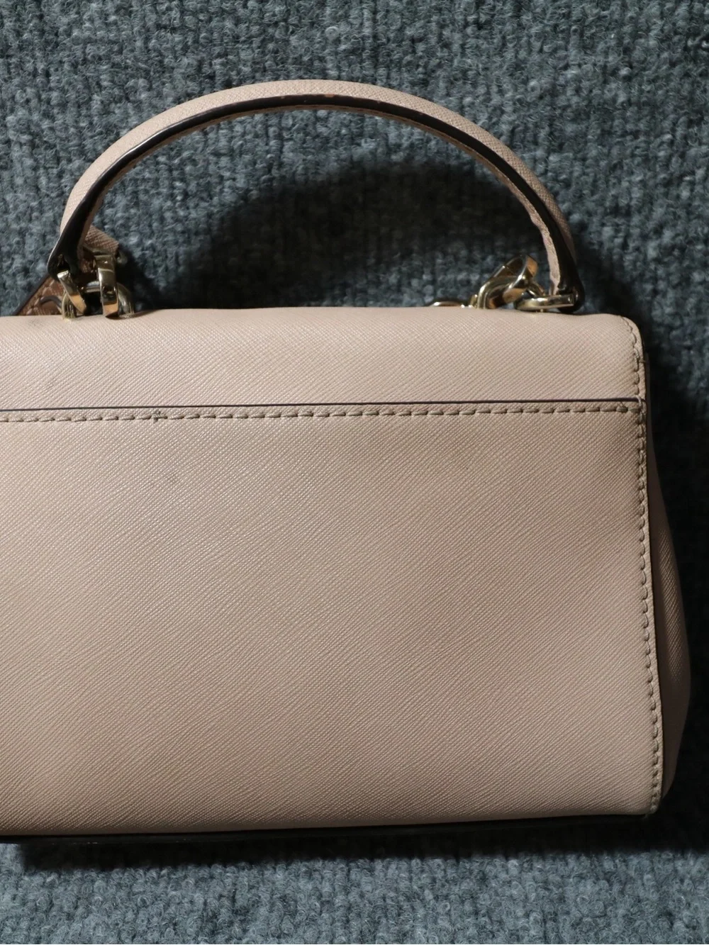 Michael Kors Ava Saffiano Leather Mini Top-Handle Crossbody in soft pink
